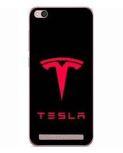 Чехол для Xiaomi Redmi 5A с картинкой «Tesla Red Logo»