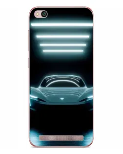 Чехол для Xiaomi Redmi 5A с картинкой «Tesla в неоне»