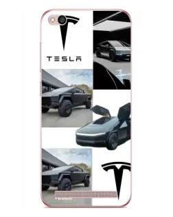 Чехол для Xiaomi Redmi 5A с картинкой «Коллаж Cybertruck Tesla»