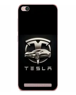 Чехол для Xiaomi Redmi 5A с картинкой «Tesla — серебристое авто»
