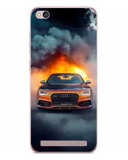 Чехол для Xiaomi Redmi 5A с картинкой «Audi в огненном дыму»