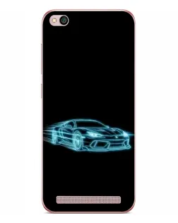 Чехол для Xiaomi Redmi 5A с картинкой «Неоновый контур Lamborghini»