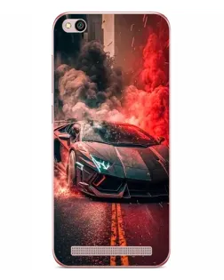 Чехол для Xiaomi Redmi 5A с картинкой «Lamborghini красный дым»