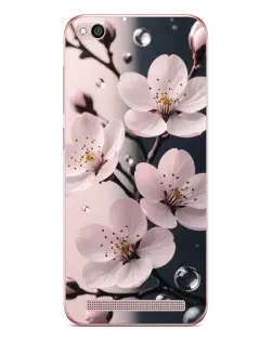 Чехол для Xiaomi Redmi 5A с картинкой «Нежная сакура и капли»