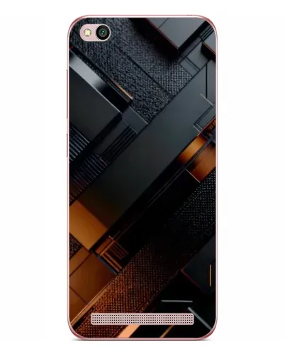 Чехол для Xiaomi Redmi 5A с картинкой «Черные геометрические блоки» Чехол для Xiaomi Redmi 5A с картинкой «Черные геометрические блоки»