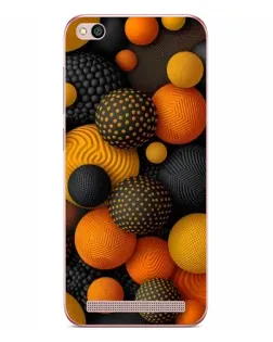 Чехол для Xiaomi Redmi 5A с картинкой «Объемные оранжевые сферы»