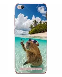 Чохол для Xiaomi Redmi 5A з картинкою «Капібара на морі»