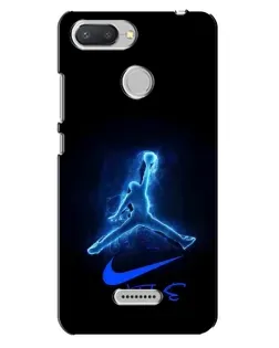 Чехол для Xiaomi Redmi 6 с картинкой «Jordan Neon Blue»