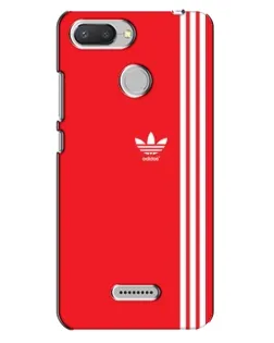 Чехол для Xiaomi Redmi 6 с картинкой «Красный минимализм Adidas»