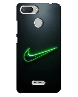 Чехол для Xiaomi Redmi 6 с картинкой «Неоновый контур Nike»