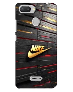 Чехол для Xiaomi Redmi 6 с картинкой «Золотой Nike на металле»