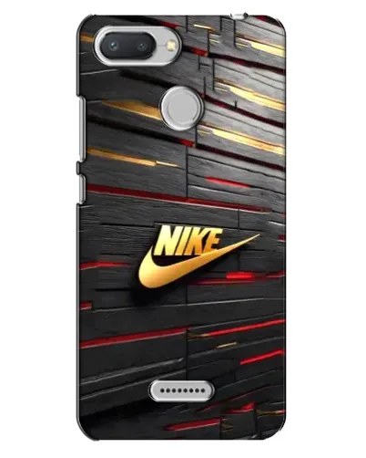 Чехол для Xiaomi Redmi 6 с картинкой «Золотой Nike на металле»