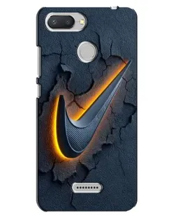 Чехол для Xiaomi Redmi 6 с картинкой «Объемный логотип Найк»