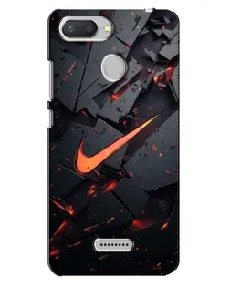Чехол для Xiaomi Redmi 6 с картинкой «Nike — эффект разломов»