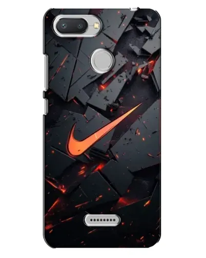 Чехол для Xiaomi Redmi 6 с картинкой «Nike — эффект разломов»