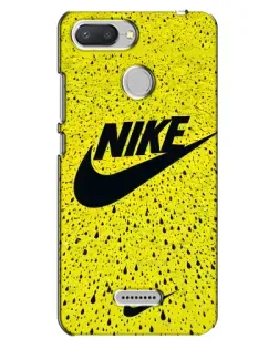 Чехол для Xiaomi Redmi 6 с картинкой «Желтый текстурный Nike»