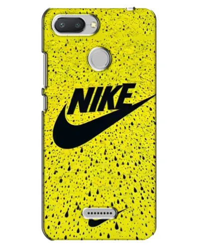 Чехол для Xiaomi Redmi 6 с картинкой «Желтый текстурный Nike»
