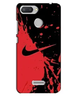 Чохол для Xiaomi Redmi 6 з картинкою «Червоні бризки Nike»