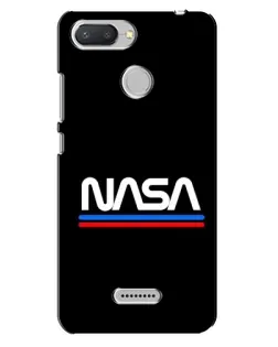 Чехол для Xiaomi Redmi 6 с картинкой «NASA — классика Red Blue»