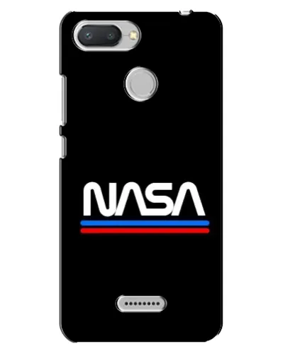 Чехол для Xiaomi Redmi 6 с картинкой «NASA — классика Red Blue»