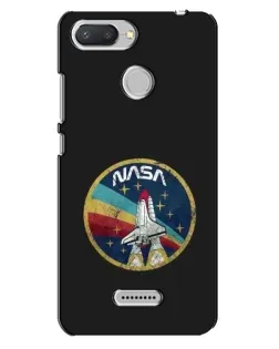 Чехол для Xiaomi Redmi 6 с картинкой «NASA — эмблема миссии»