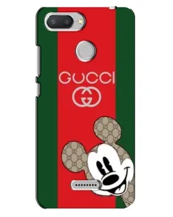 Чехол для Xiaomi Redmi 6 с картинкой «Gucci — полосы и Микки»