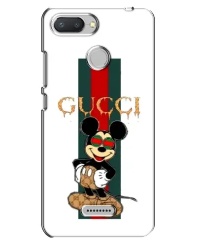 Чехол для Xiaomi Redmi 6 с картинкой «Микки Маус Gucci — полосы» Чехол для Xiaomi Redmi 6 с картинкой «Микки Маус Gucci — полосы»