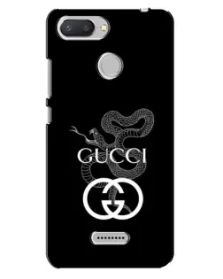 Чехол для Xiaomi Redmi 6 с картинкой «Gucci — серебряная змея»