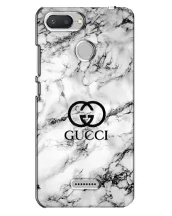 Чехол для Xiaomi Redmi 6 с картинкой «Gucci — мраморный шик»