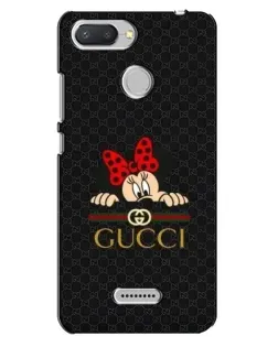 Чехол для Xiaomi Redmi 6 с картинкой «Минни Маус Gucci — черный»