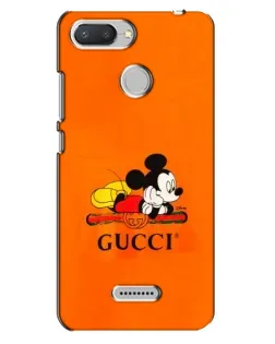 Чехол для Xiaomi Redmi 6 с картинкой «Микки Маус Gucci — оранж» Чехол для Xiaomi Redmi 6 с картинкой «Микки Маус Gucci — оранж»