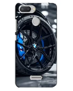 Чехол для Xiaomi Redmi 6 с картинкой «Колесо BMW вблизи»