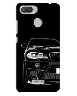Чехол для Xiaomi Redmi 6 с картинкой «Темный силуэт BMW»