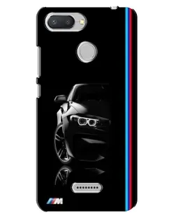 Чехол для Xiaomi Redmi 6 с картинкой «Силуэт BMW в темноте»