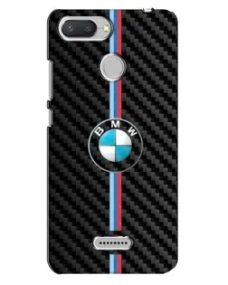 Чехол для Xiaomi Redmi 6 с картинкой «Эмблема BMW и карбон»