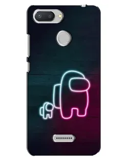 Чохол для Xiaomi Redmi 6 з картинкою «Among Us неон-арт»