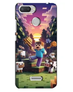 Чехол для Xiaomi Redmi 6 с картинкой «Стив на ферме»