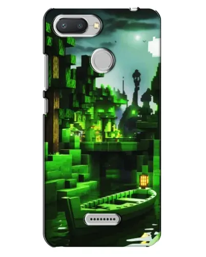 Чехол для Xiaomi Redmi 6 с картинкой «Minecraft лесной пейзаж»