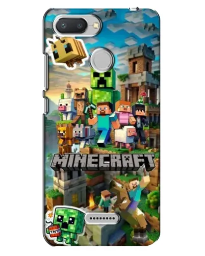 Чехол для Xiaomi Redmi 6 с картинкой «Замок Minecraft»