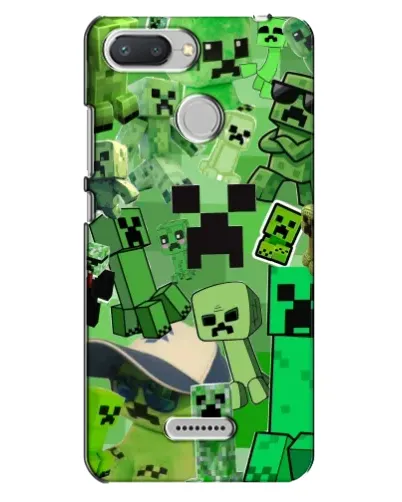 Чехол для Xiaomi Redmi 6 с картинкой «Криперы Minecraft»