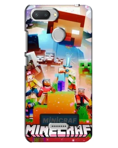 Чехол для Xiaomi Redmi 6 с картинкой «Minecraft герои игры»
