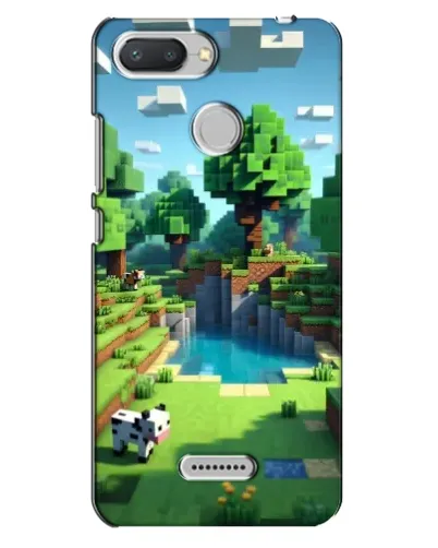 Чехол для Xiaomi Redmi 6 с картинкой «Minecraft летний день»