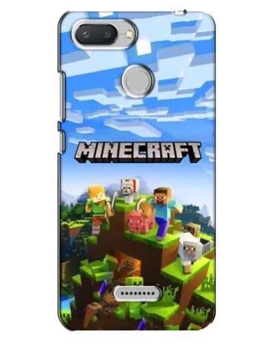 Чехол для Xiaomi Redmi 6 с картинкой «Minecraft классический мир»