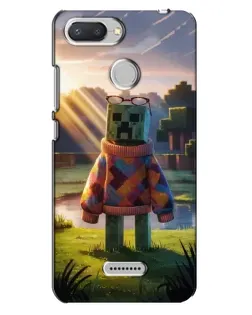 Чехол для Xiaomi Redmi 6 с картинкой «Крипер в свитере»