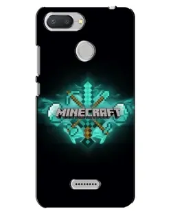 Чехол для Xiaomi Redmi 6 с картинкой «Minecraft Diamond лого»
