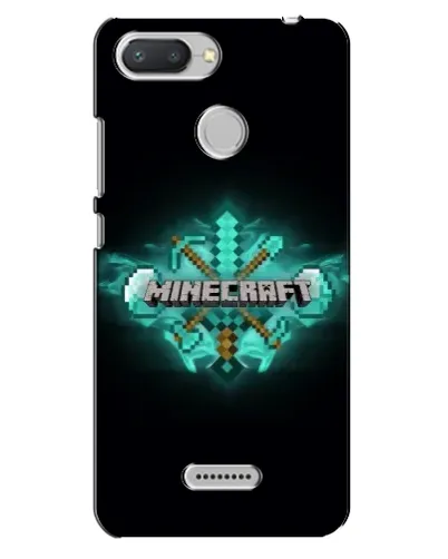 Чехол для Xiaomi Redmi 6 с картинкой «Minecraft Diamond лого»