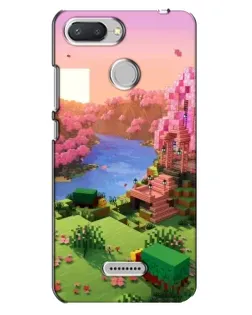 Чехол для Xiaomi Redmi 6 с картинкой «Розовое дерево Minecraft»