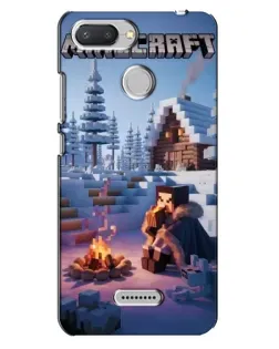 Чехол для Xiaomi Redmi 6 с картинкой «Зимний Minecraft»