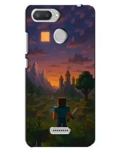 Чехол для Xiaomi Redmi 6 с картинкой «Стив у башни»