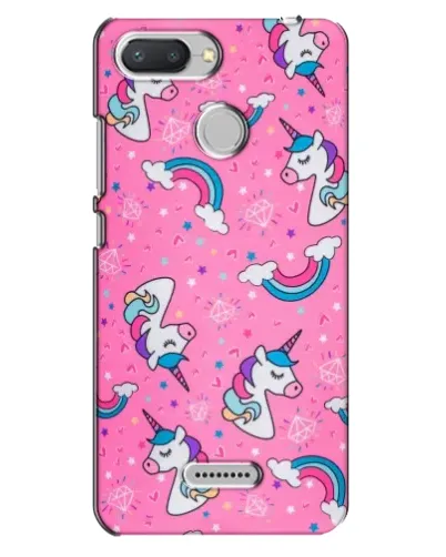 Чехол для Xiaomi Redmi 6 с картинкой «Unicorn паттерн розовый» Чехол для Xiaomi Redmi 6 с картинкой «Unicorn паттерн розовый»